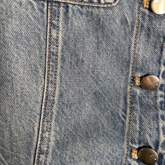 Madewell Cropped Airy Denim Vest - Picture 6 of 7